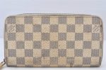 Authentic Louis Vuitton Damier Azur Zippy Wallet Long Purse N60019 LV 6498K Supply