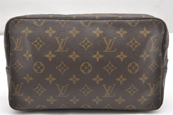 Auth Louis Vuitton Monogram Trousse Toilette 28 Clutch Hand Bag Old Model 4095K on Sale