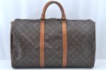 Authentic Louis Vuitton Monogram Keepall 50 Travel Boston Bag M41426 LV L0301 For Sale