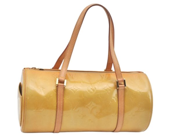 Authentic Louis Vuitton Vernis Bedford Hand Bag Yellow Beige M91006 LV L0602 Cheap