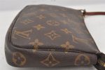 Authentic Louis Vuitton Monogram Pochette Accessoires Pouch M51980 LV 7410K For Sale