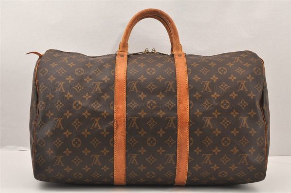 Authentic Louis Vuitton Monogram Keepall 50 Travel Boston Bag M41426 LV 6054K Sale