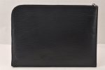 Authentic Louis Vuitton Epi Pochette Jours GM Document Case M64153 Black 4707K For Sale