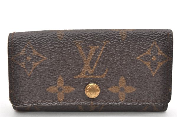 Authentic Louis Vuitton Monogram Multicles 4 Four Hooks Key Case M62631 LV 3704K For Sale