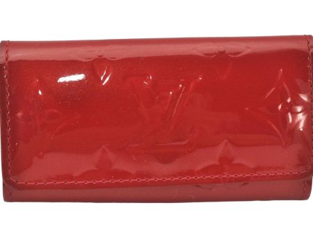 Authentic Louis Vuitton Vernis Multicles 4 Four Hooks Key Case M91976 Red 4036K Sale