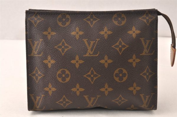 Auth Louis Vuitton Monogram Poche Toilette 19 M47544 Cosmetics Pouch Junk 6478K For Discount