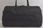 Authentic GUCCI Vintage Boston Hand Bag GG Nylon Leather Black 6368K Discount