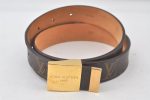 Auth Louis Vuitton Monogram Ceinture Carre 70cm 27.6  M6800 Leather Belt 7551K Online now