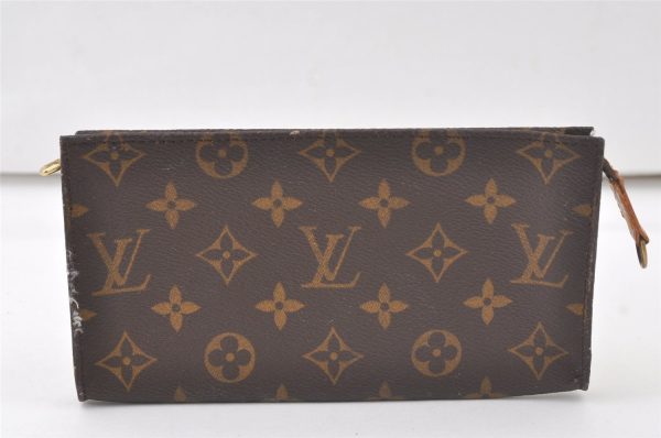 Authentic Louis Vuitton Monogram Pouch For Bucket GM LV Junk 7085K Sale