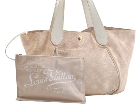 Auth Louis Vuitton Beach Line Cabas Ipanema PM Tote Bag M95982 Beige Pink 3572K Fashion