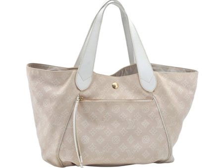 Auth Louis Vuitton Beach Line Cabas Ipanema GM Tote Bag M95986 Beige Pink L0639 Cheap