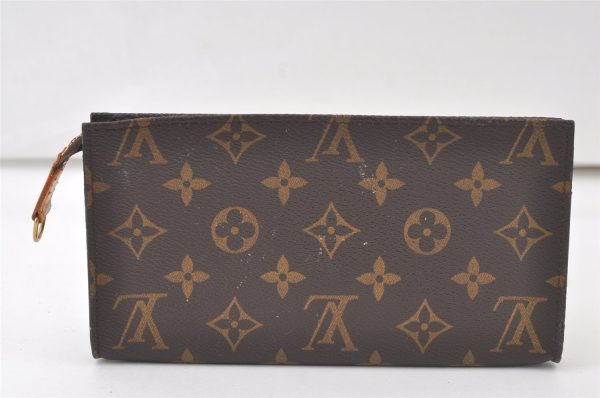 Authentic Louis Vuitton Monogram Pouch For Bucket GM LV Junk 7083K Hot on Sale