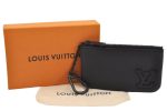 Authentic Louis Vuitton Aerogram Pochette Cles Coin Purse Black M81031 Box 2872K on Sale