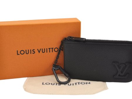 Authentic Louis Vuitton Aerogram Pochette Cles Coin Purse Black M81031 Box 2872K on Sale