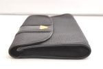 Authentic YVES SAINT LAURENT Clutch Hand Bag Purse PVC Leather Gray 1979K Discount