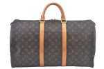 Authentic Louis Vuitton Monogram Keepall 50 Travel Boston Bag M41426 LV L0181 Online Sale