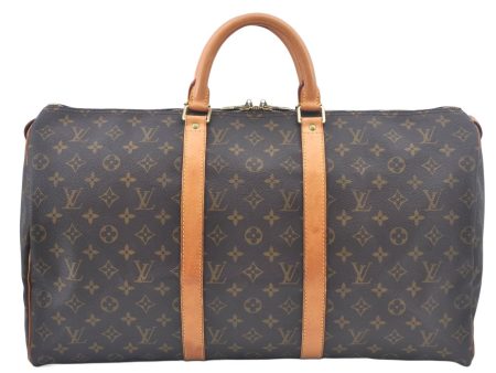 Authentic Louis Vuitton Monogram Keepall 50 Travel Boston Bag M41426 LV L0181 Online Sale