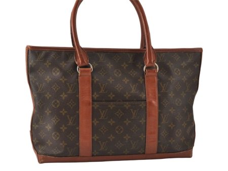 Auth Louis Vuitton Monogram Sac Weekend PM Vintage Tote Hand Bag M42425 LV 5089K Fashion