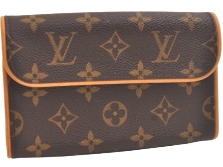 Auth Louis Vuitton Monogram Pochette Florentine Pouch Waist Bag M51855 LV 4178K Online now