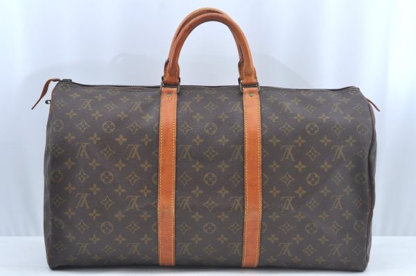 Authentic Louis Vuitton Monogram Keepall 50 Travel Boston Bag Old Model LV L0338 Online Sale