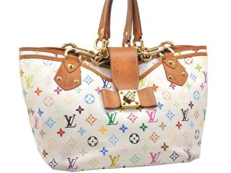 Auth Louis Vuitton Monogram Multicolor Annie GM Tote Bag White M40303 LV 2617K For Discount