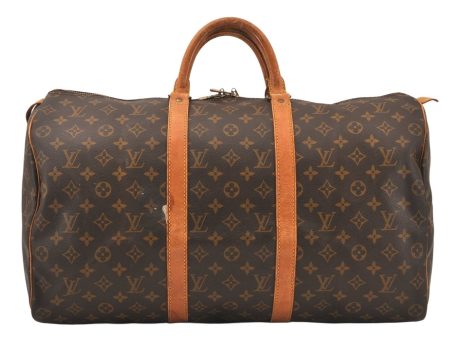 Authentic Louis Vuitton Monogram Keepall 50 Travel Boston Bag M41426 LV 6054K Sale