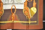 Authentic HERMES Carre 90 Scarf  Carrick a Pompe  Silk Brown 4937K Sale