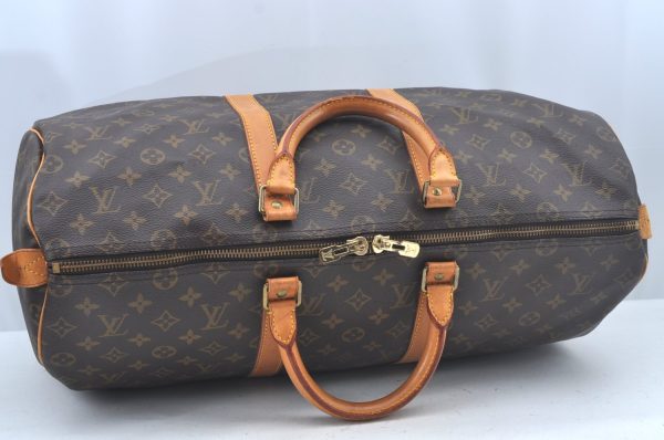 Authentic Louis Vuitton Monogram Keepall 50 Travel Boston Bag M41426 LV L0318 For Sale