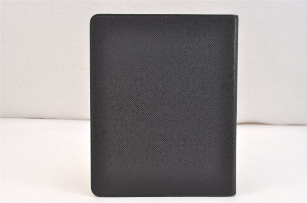 Authentic Louis Vuitton Taiga Agenda Bureau Notebook Cover Black R20409 LV 7554K Fashion