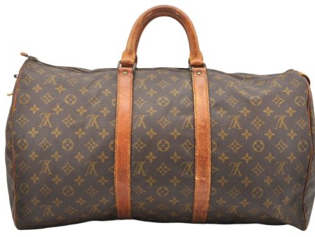 Authentic Louis Vuitton Monogram Keepall 50 Travel Boston Bag Old Model LV 7143K Online Sale