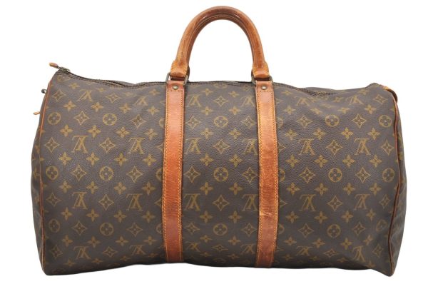 Authentic Louis Vuitton Monogram Keepall 50 Travel Boston Bag Old Model LV 7143K Online Sale