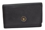 Authentic CHANEL Caviar Skin CoCo Button 6 Hooks Key Case Purse Black 3562K Online Sale