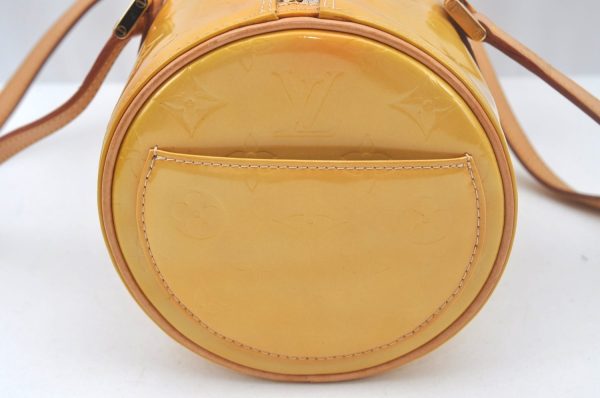 Authentic Louis Vuitton Vernis Bedford Hand Bag Yellow Beige M91006 LV L0602 Cheap