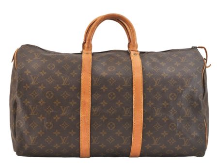 Authentic Louis Vuitton Monogram Keepall 50 Travel Boston Bag Old Model LV 7138K Cheap