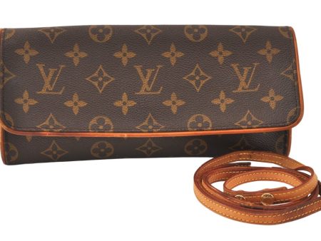 Authentic Louis Vuitton Monogram Pochette Twin GM Shoulder Bag M51852 LV 4544K Fashion