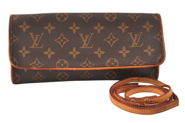 Authentic Louis Vuitton Monogram Pochette Twin GM Shoulder Bag M51852 LV 4544K Fashion