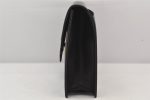 Authentic YVES SAINT LAURENT Vintage Clutch Hand Bag Purse Leather Black 7489K Discount