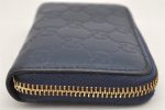 Authentic GUCCI Guccissima Coin Purse Case GG Leather 447939 Navy Blue 1892K on Sale