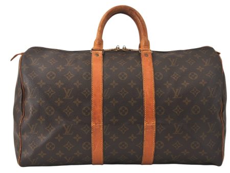 Authentic Louis Vuitton Monogram Keepall 45 Travel Boston Bag M41428 LV 4762K For Cheap