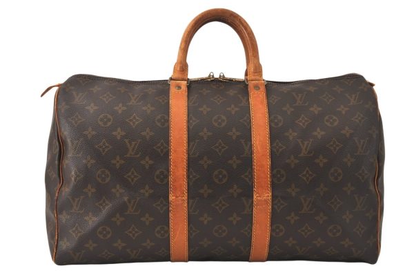 Authentic Louis Vuitton Monogram Keepall 45 Travel Boston Bag M41428 LV 4762K For Cheap