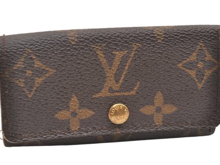 Authentic Louis Vuitton Monogram Multicles 4 Four Hooks Key Case M62631 LV 3704K For Sale