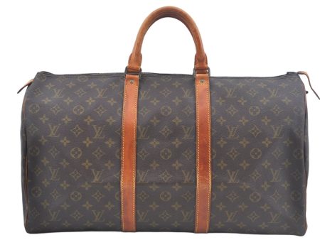 Authentic Louis Vuitton Monogram Keepall 50 Travel Boston Bag Old Model LV L0338 Online Sale