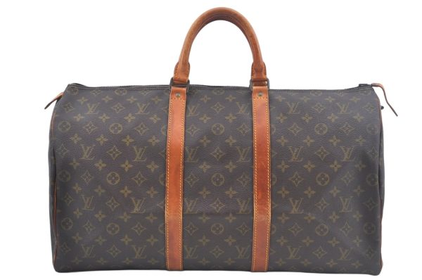 Authentic Louis Vuitton Monogram Keepall 50 Travel Boston Bag Old Model LV L0338 Online Sale