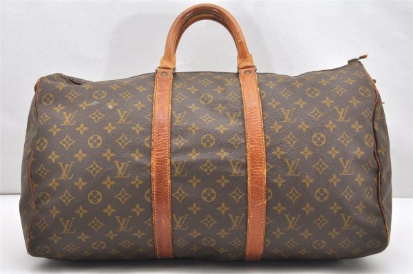 Authentic Louis Vuitton Monogram Keepall 50 Travel Boston Bag Old Model LV 7143K Online Sale