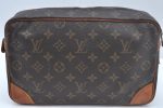 Authentic Louis Vuitton Monogram Compiegne 28 Clutch Hand Bag M51845 Junk L0597 Online