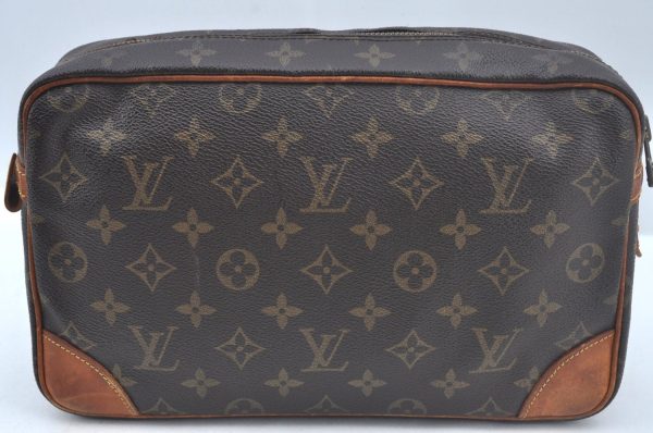 Authentic Louis Vuitton Monogram Compiegne 28 Clutch Hand Bag M51845 Junk L0597 Online