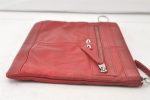 Authentic BALENCIAGA Classic Clip M Clutch Hand Bag Leather 273023 Red 6794K Online now