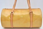 Authentic Louis Vuitton Vernis Bedford Hand Bag Yellow Beige M91006 LV L0602 Cheap