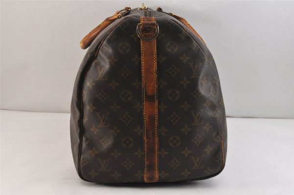 Authentic Louis Vuitton Monogram Keepall Bandouliere 55 M41414 Boston Bag 7178K Online Sale