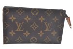 Authentic Louis Vuitton Monogram Pouch For Bucket PM LV Junk L0450 For Discount